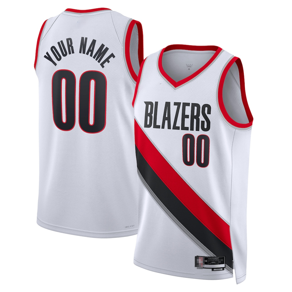 Mdoa Custom PT.Blazers White Swingman Jerseys - Association Edition