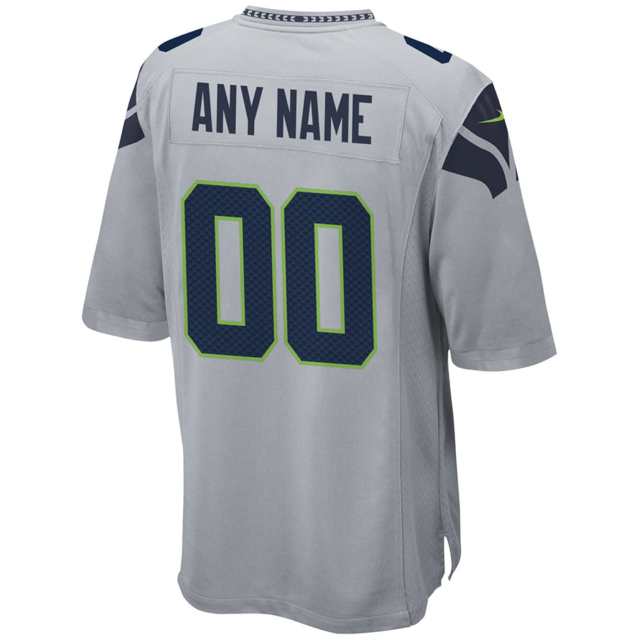 Mdoa Custom S.Seahawks Gray Alternate Game Stitched Jerseys