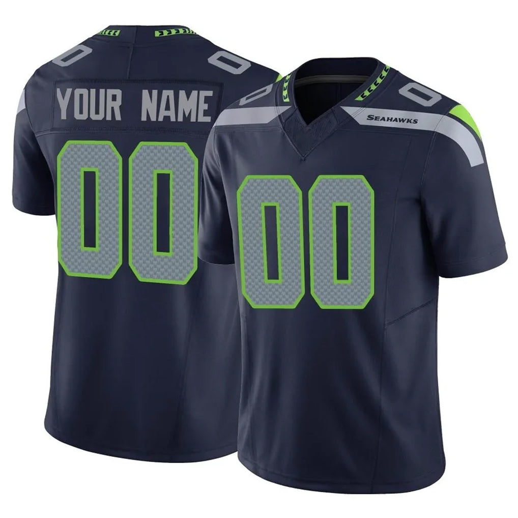Mdoa Custom S.Seahawks Navy Limited Vapor F.U.S.E. Home Game Any Name & Numbers Stitched Jerseys