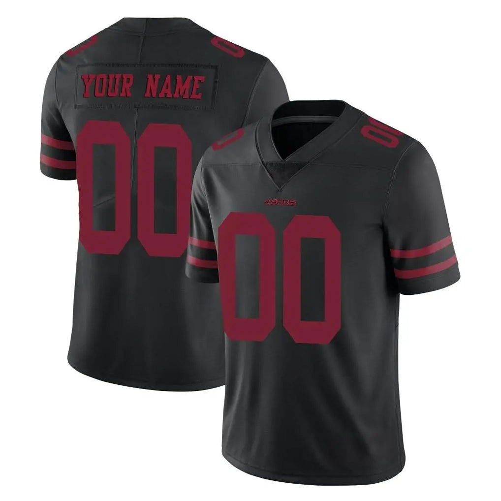 Mdoa Custom SF.49ers Black Alternate Limited Vapor Untouchable Home Game Any Name & Numbers Stitched Jerseys