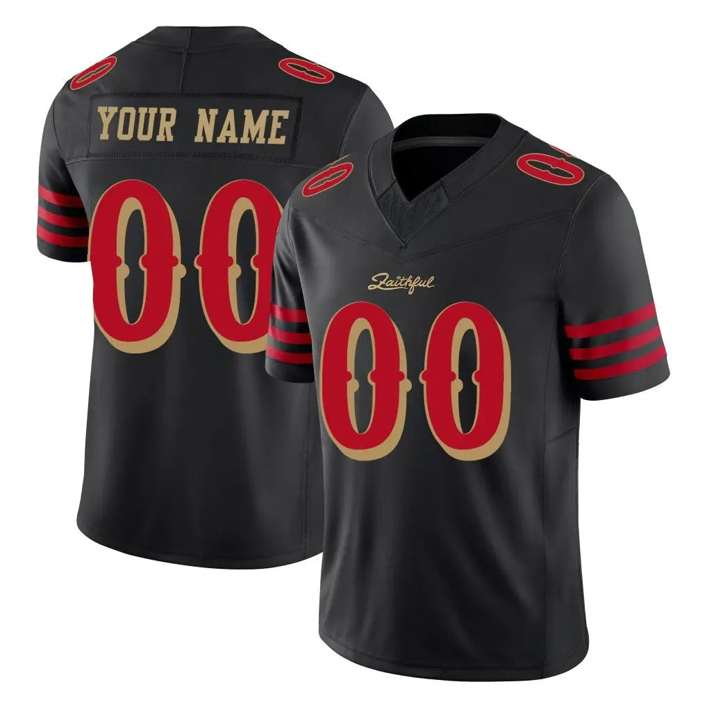 Mdoa Custom SF.49ers Black Limited Rivalries Collection Home Game Any Name & Numbers Stitched Jerseys