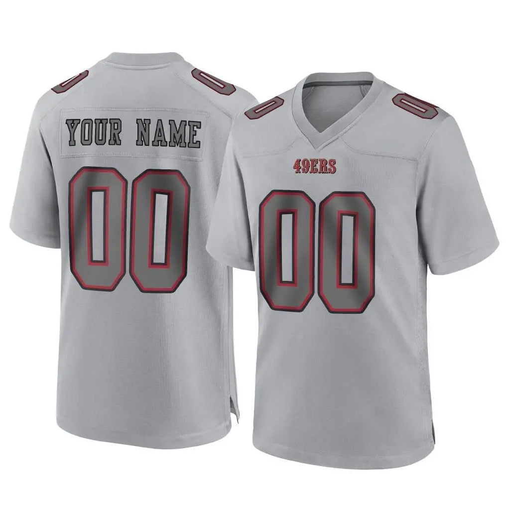 Mdoa Custom SF.49ers Gray Atmosphere Fashion Home Game Any Name & Numbers Stitched Jerseys