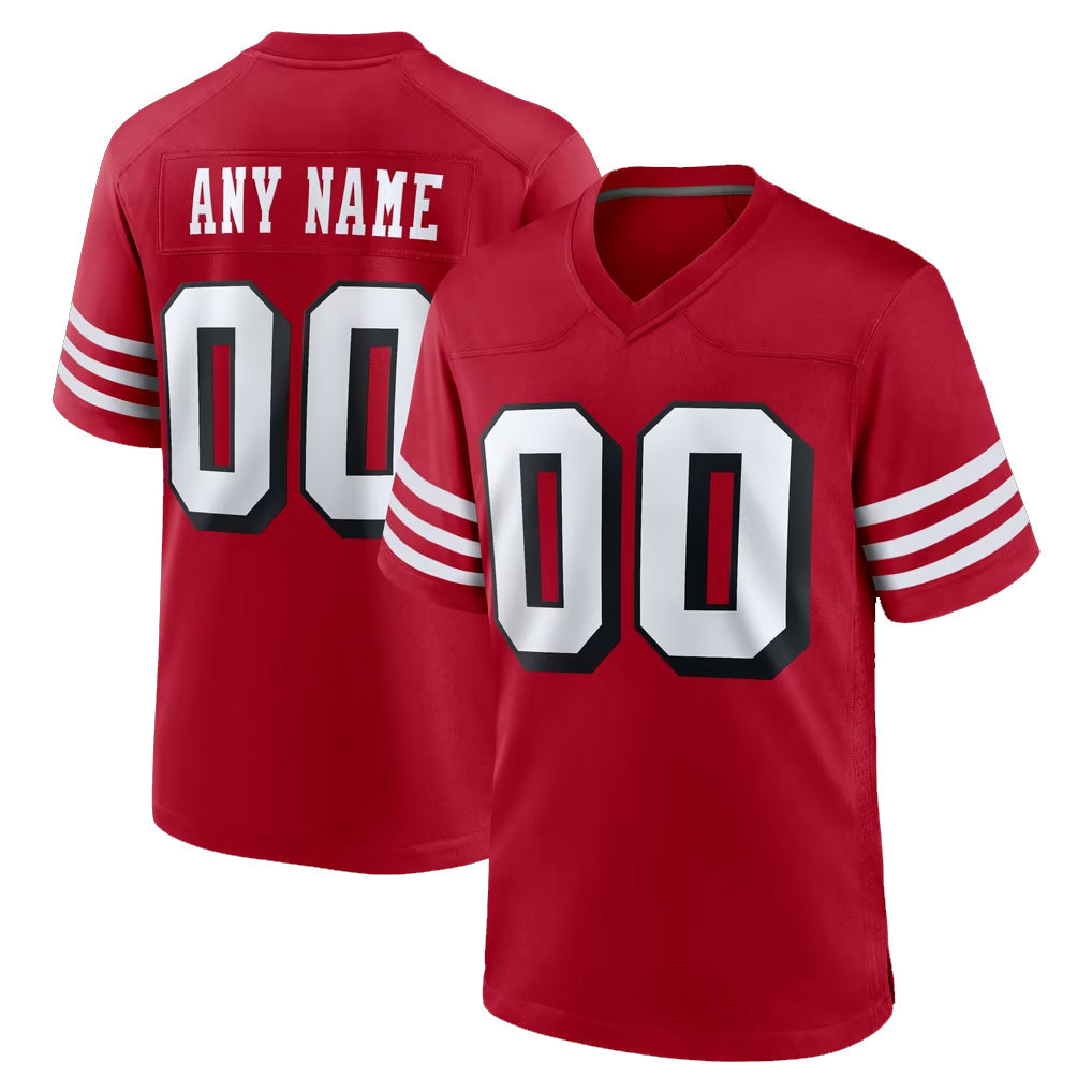 Mdoa Custom SF.49ers Red Limited Alternate Vapor Home Game Any Name & Numbers Stitched Jerseys