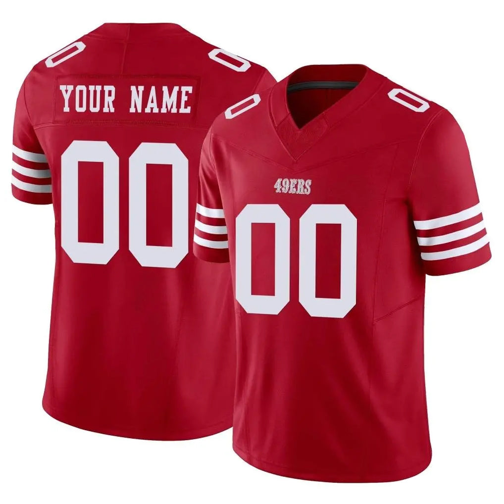 Mdoa Custom SF.49ers Red Limited Vapor F.U.S.E. Home Game Any Name & Numbers Stitched Jerseys