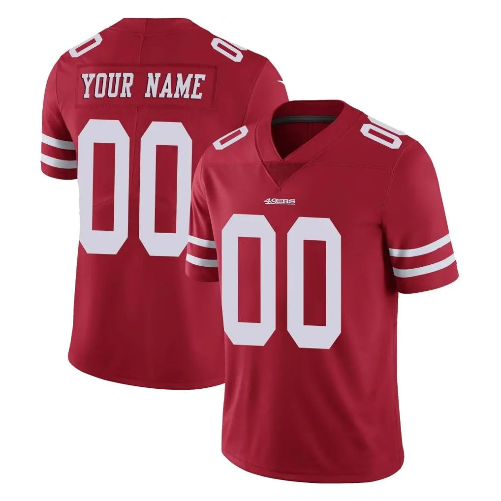Mdoa Custom SF.49ers Red Limited Vapor Untouchable Home Game Any Name & Numbers Stitched Jerseys
