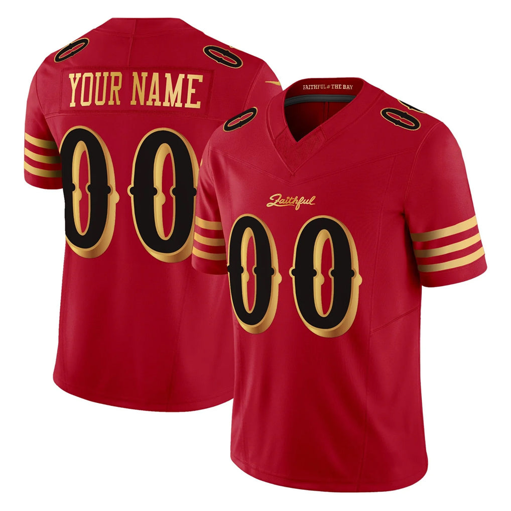 Mdoa Custom SF.49ers Red Rivalries Vapor Limited Home Game Any Name & Numbers Stitched Jerseys