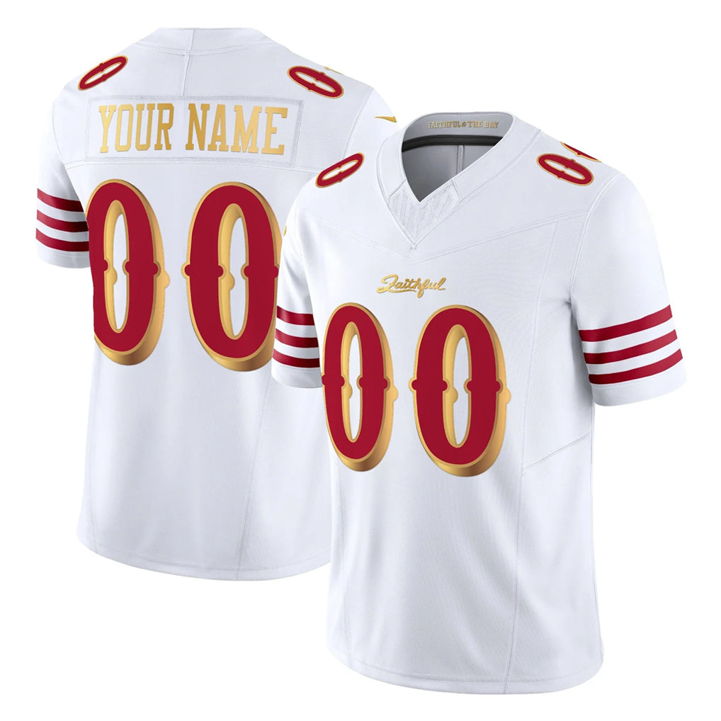 Mdoa Custom SF.49ers White 2025 Rivalries Collection Game Limited Any Name & Numbers Stitched Jerseys