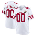 Mdoa Custom SF.49ers White 80th Game Home Any Name & Numbers Stitched Jerseys