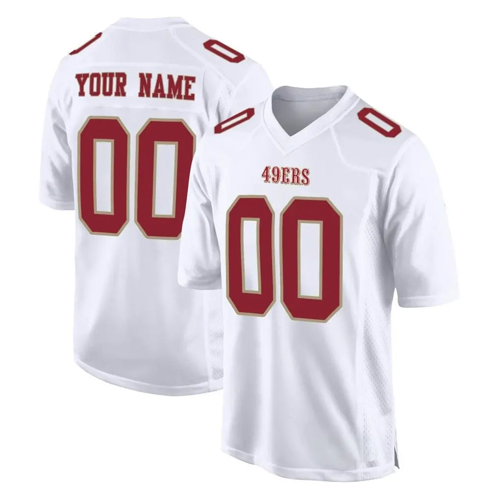 Mdoa Custom SF.49ers White Fashion Home Game Any Name & Numbers Stitched Jerseys