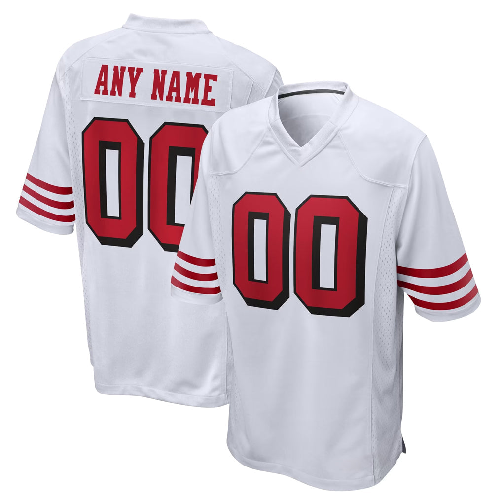 Mdoa Custom SF.49ers White Limited Home Game Any Name & Numbers Stitched Jerseys