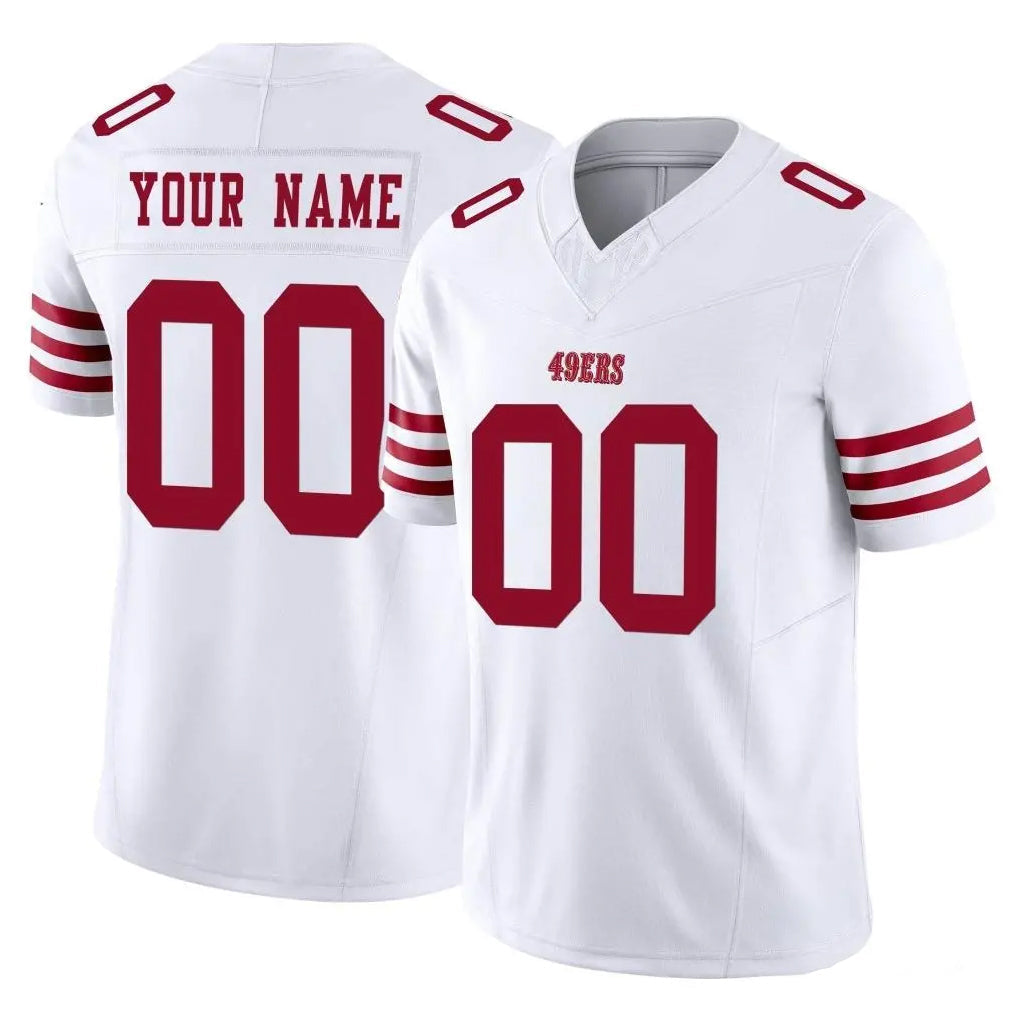Mdoa Custom SF.49ers White Limited Vapor F.U.S.E. Home Game Any Name & Numbers Stitched Jerseys