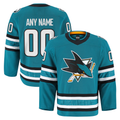 Mdoa Custom S.Jose Sharks Teal Home Authentic Pro Jerseys