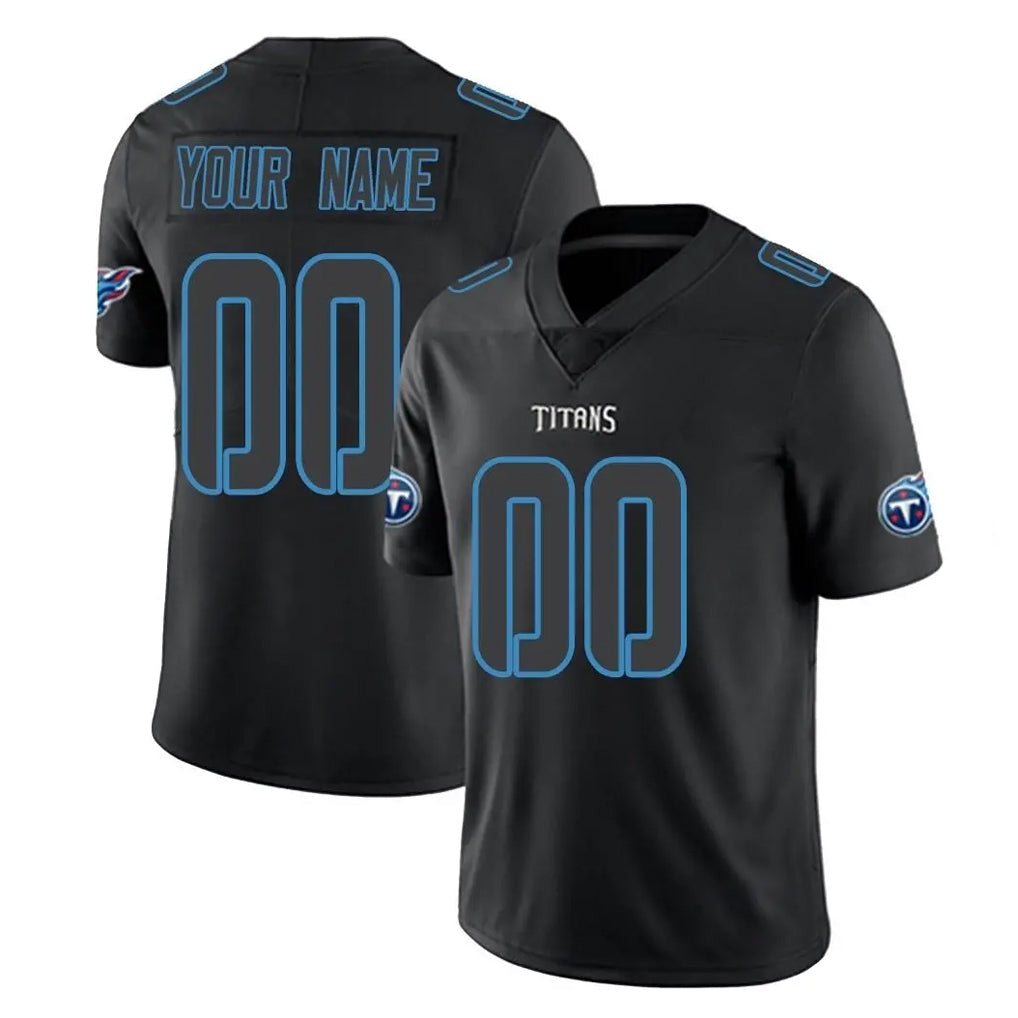 Mdoa Custom T.Titans Black Impact Limited Home Game Any Name & Numbers Stitched Jerseys