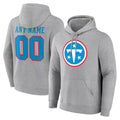 Mdoa Custom T.Titans Light Gray LOGO Pullover Hoodies Home Game Any Name & Numbers Stitched Jerseys