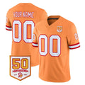 Mdoa Custom TB.Buccaneers 76' Orange 50th Season Vapor Limited Home Game Any Name & Numbers Stitched Jerseys