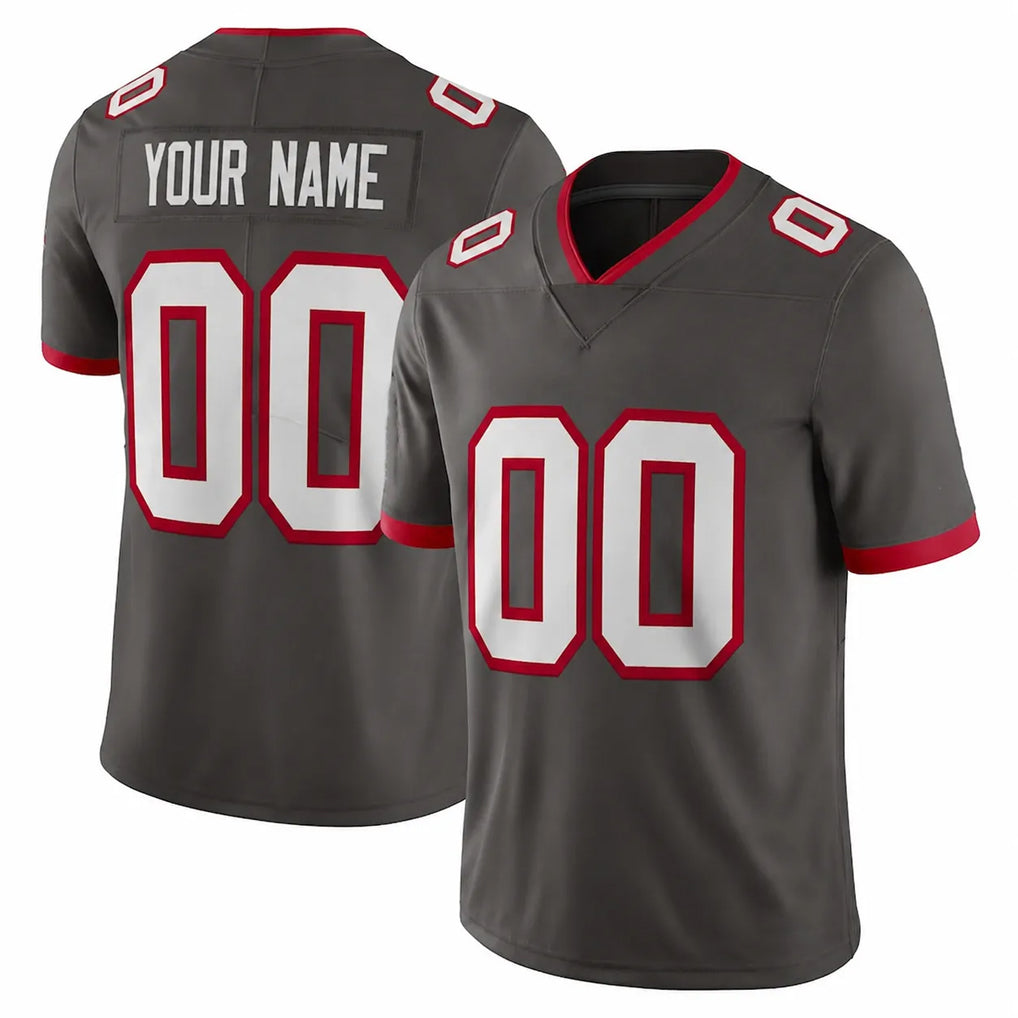 Mdoa Custom TB.Buccaneers Pewter Limited Alternate Vapor Home Game Any Name & Numbers Stitched Jerseys