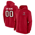 Mdoa Custom TB.Buccaneers Red LOGO Pullover Hoodie Home Game Any Name & Numbers Stitched Jerseys
