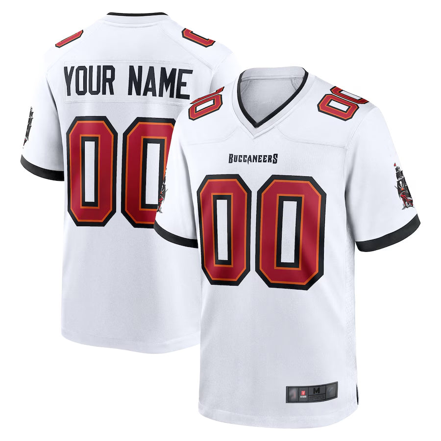 Mdoa Custom TB.Buccaneers White Replica Game Stitched Jerseys