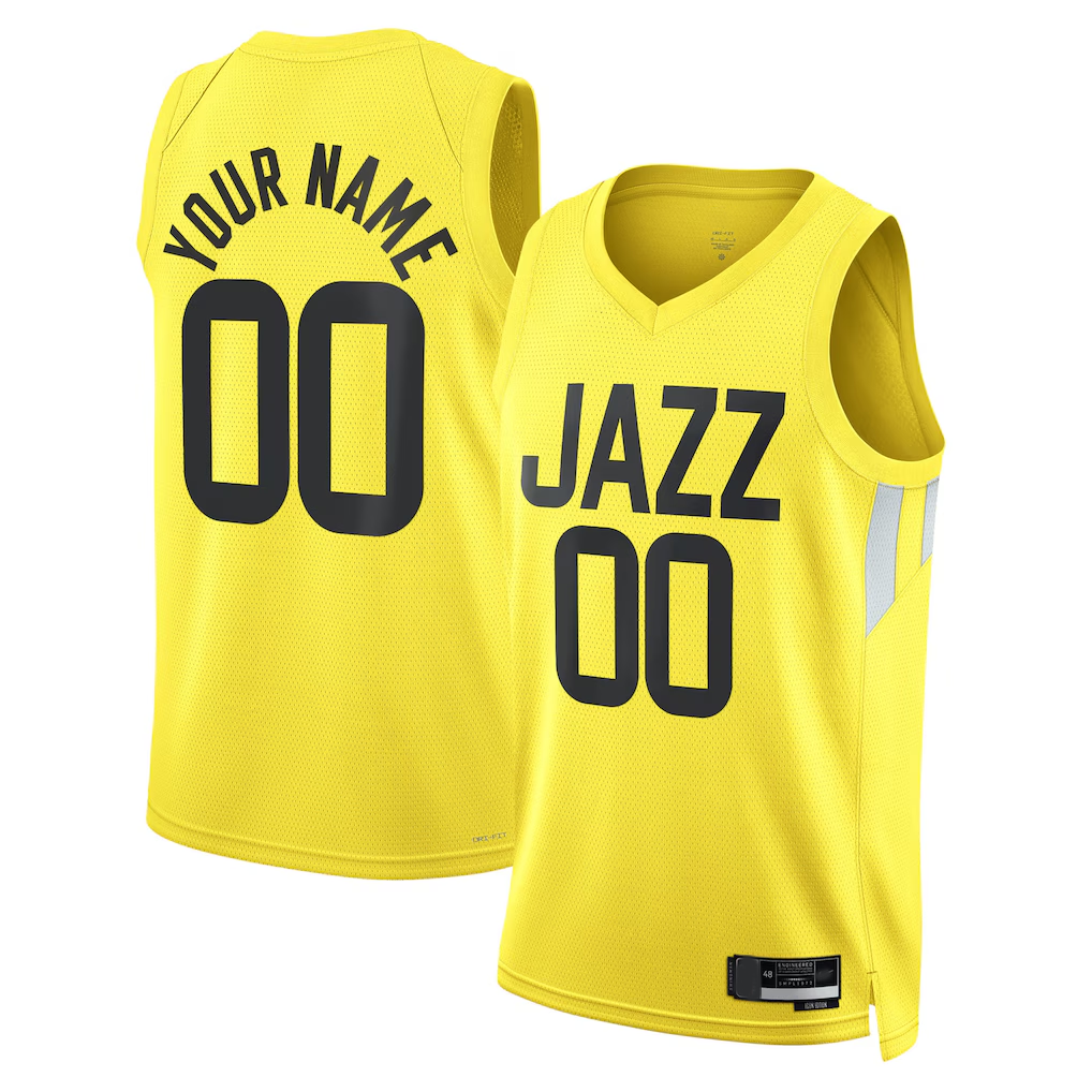 Mdoa Custom U.Jazz Gold Swingman Jerseys - Icon Edition