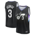 Mdoa U.Jazz #3 Keyonte George Fanatics Black Fast Break Replica Jerseys - Statement Edition