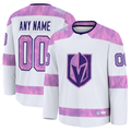 Mdoa Custom V.Golden Knights White 2024 Hockey Fights Cancer Practice Jerseys