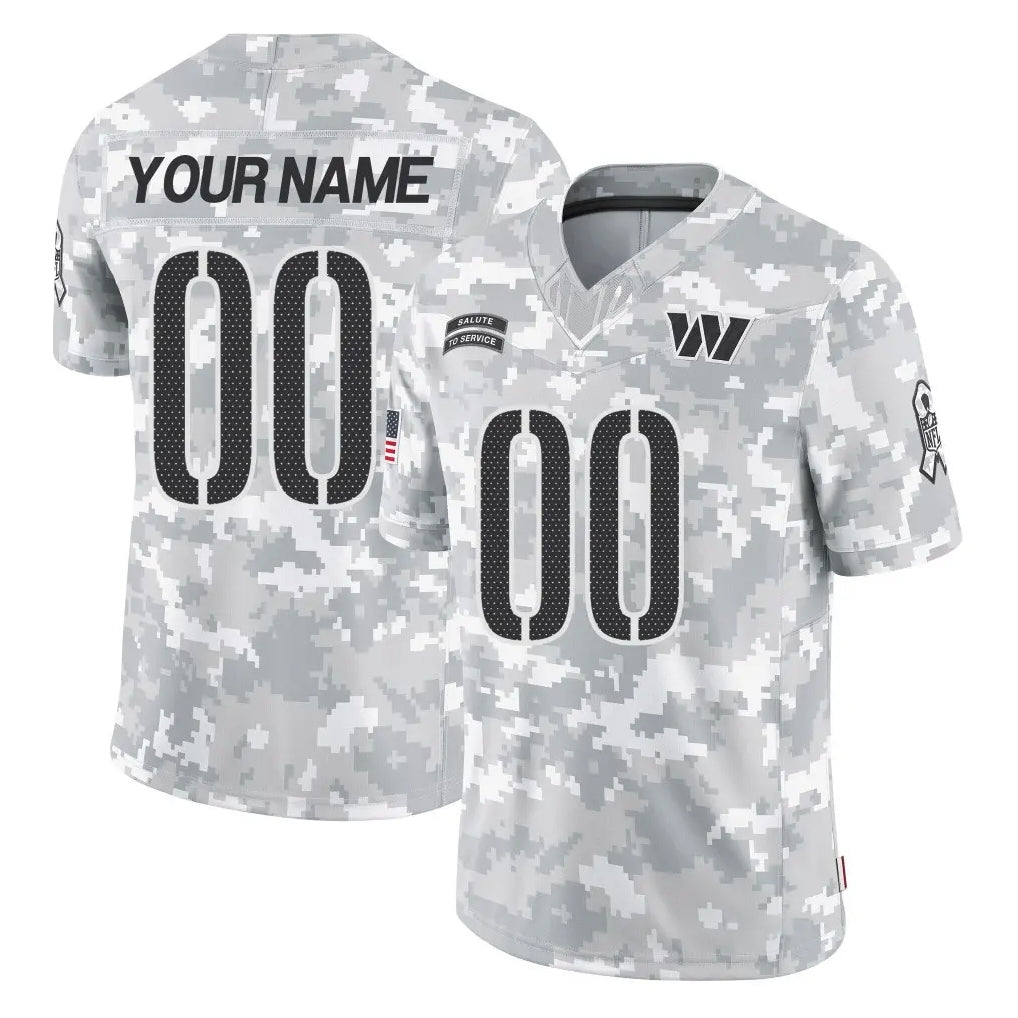 Mdoa Custom W.Commanders Arctic Camo Limited Salute To Service Home Game Any Name & Numbers Stitched Jerseys