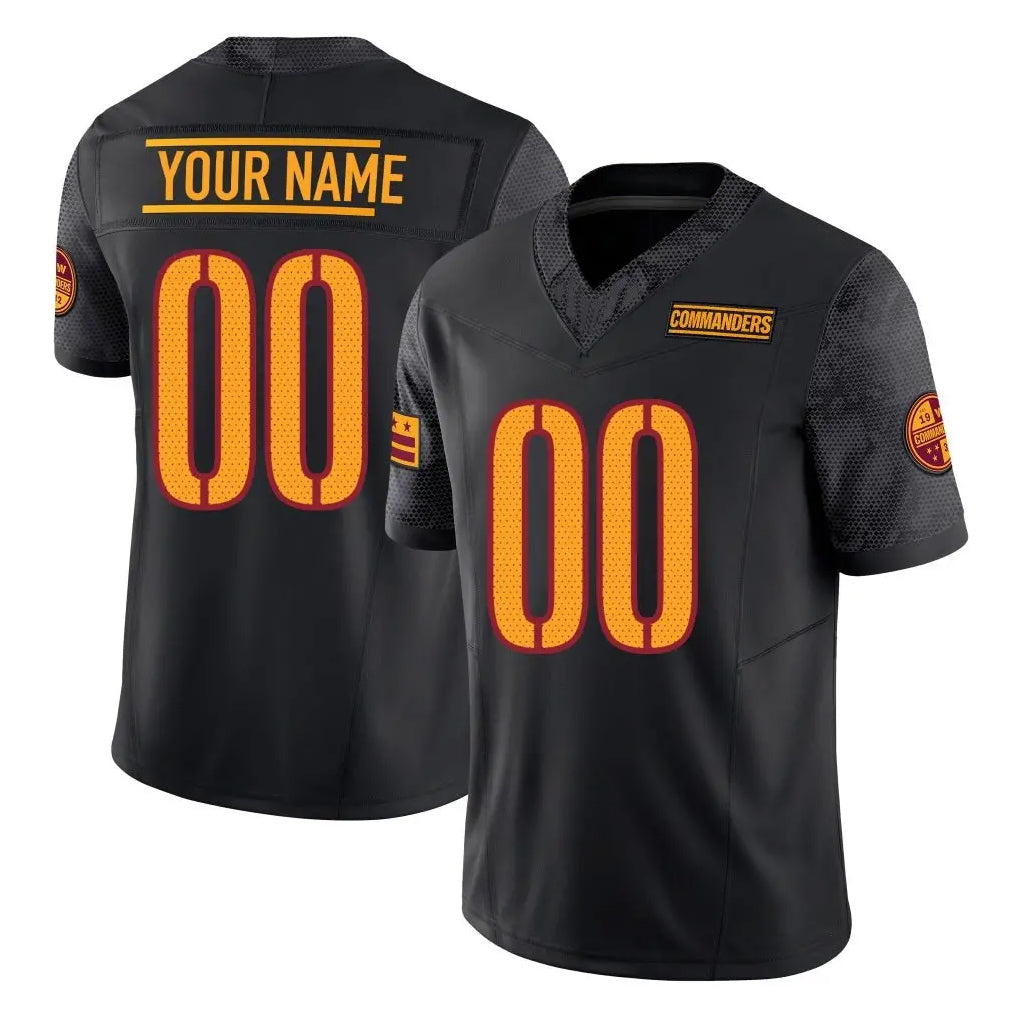 Mdoa Custom W.Commanders Black Limited Vapor F.U.S.E. Home Game Any Name & Numbers Stitched Jerseys