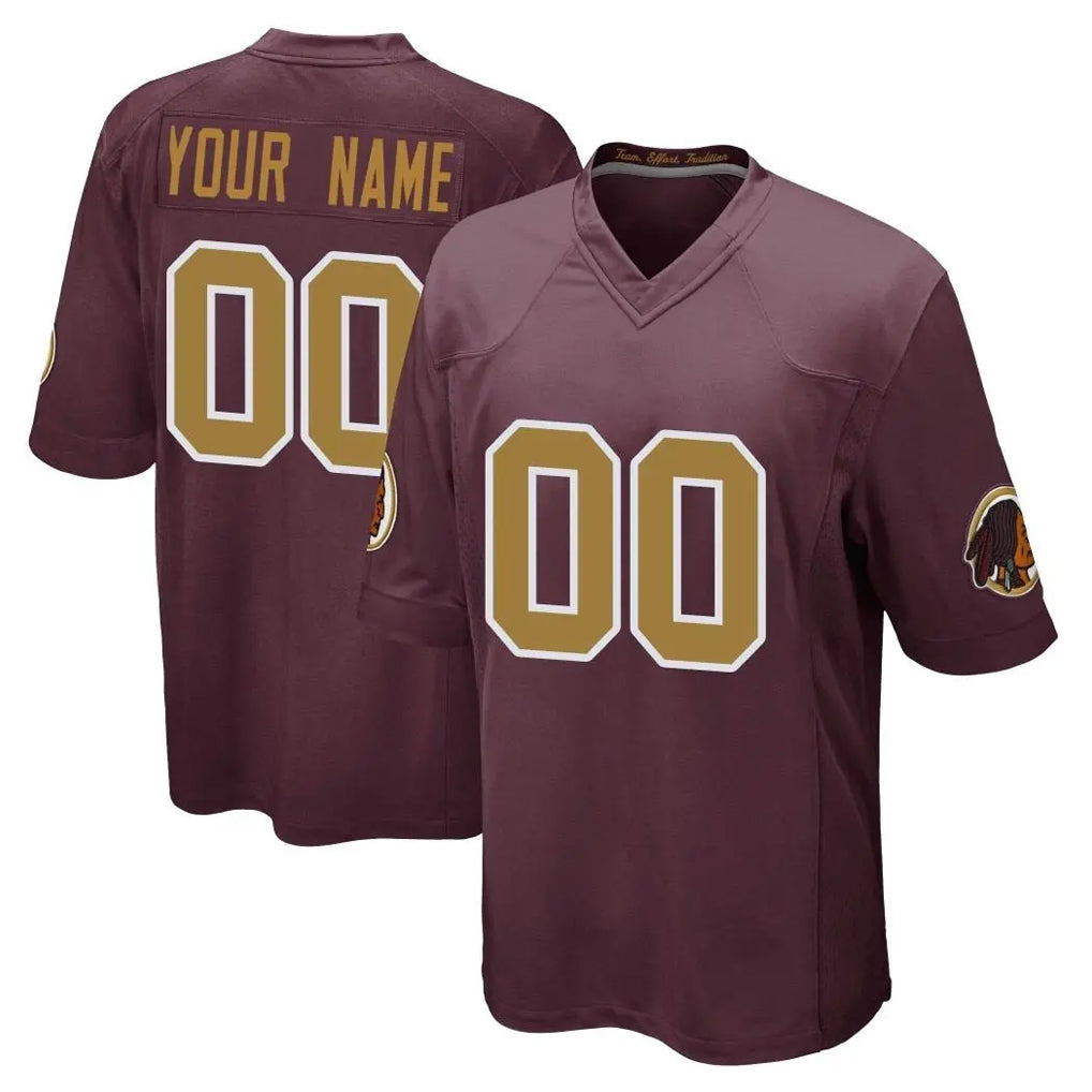 Mdoa Custom W.Commanders Burgundy Alternate Home Game Any Name & Numbers Stitched Jerseys