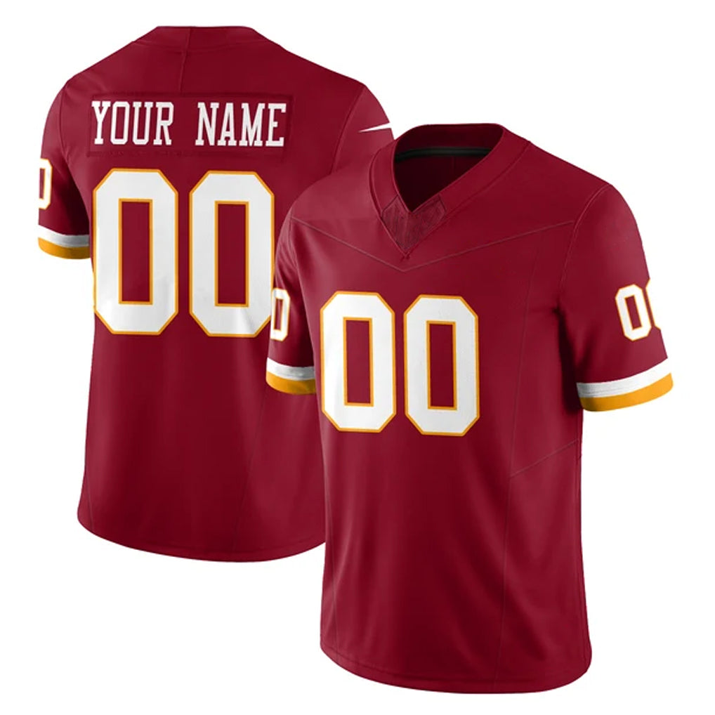 Mdoa Custom W.Commanders Burgundy Limited Team Vapor F.U.S.E. Home Game Any Name & Numbers Stitched Jerseys
