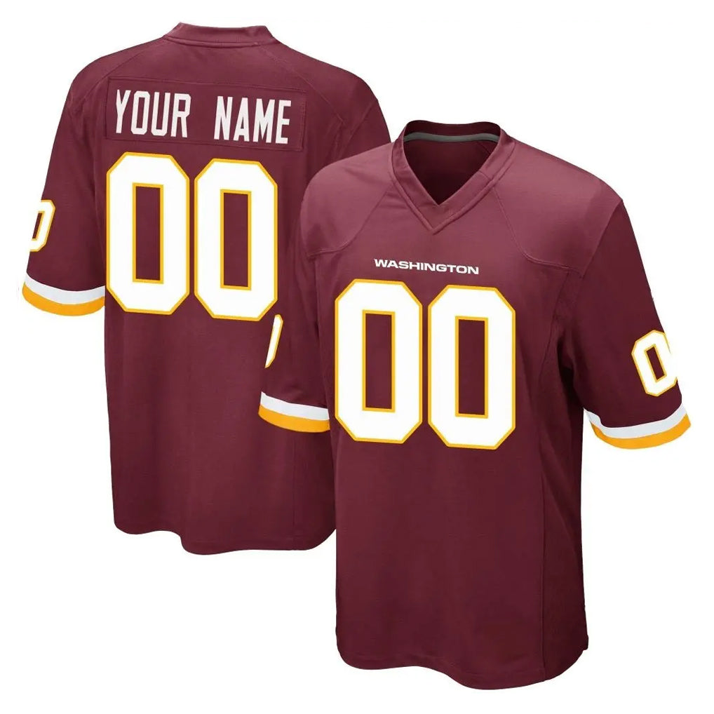 Mdoa Custom W.Commanders Burgundy Team Color Home Game Any Name & Numbers Stitched Jerseys