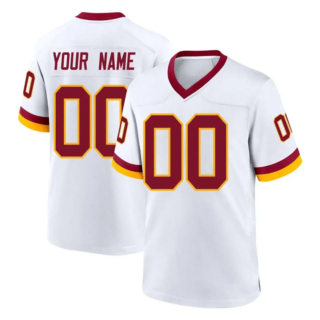 Mdoa Custom W.Commanders White Home Game Any Name & Numbers Stitched Jerseys