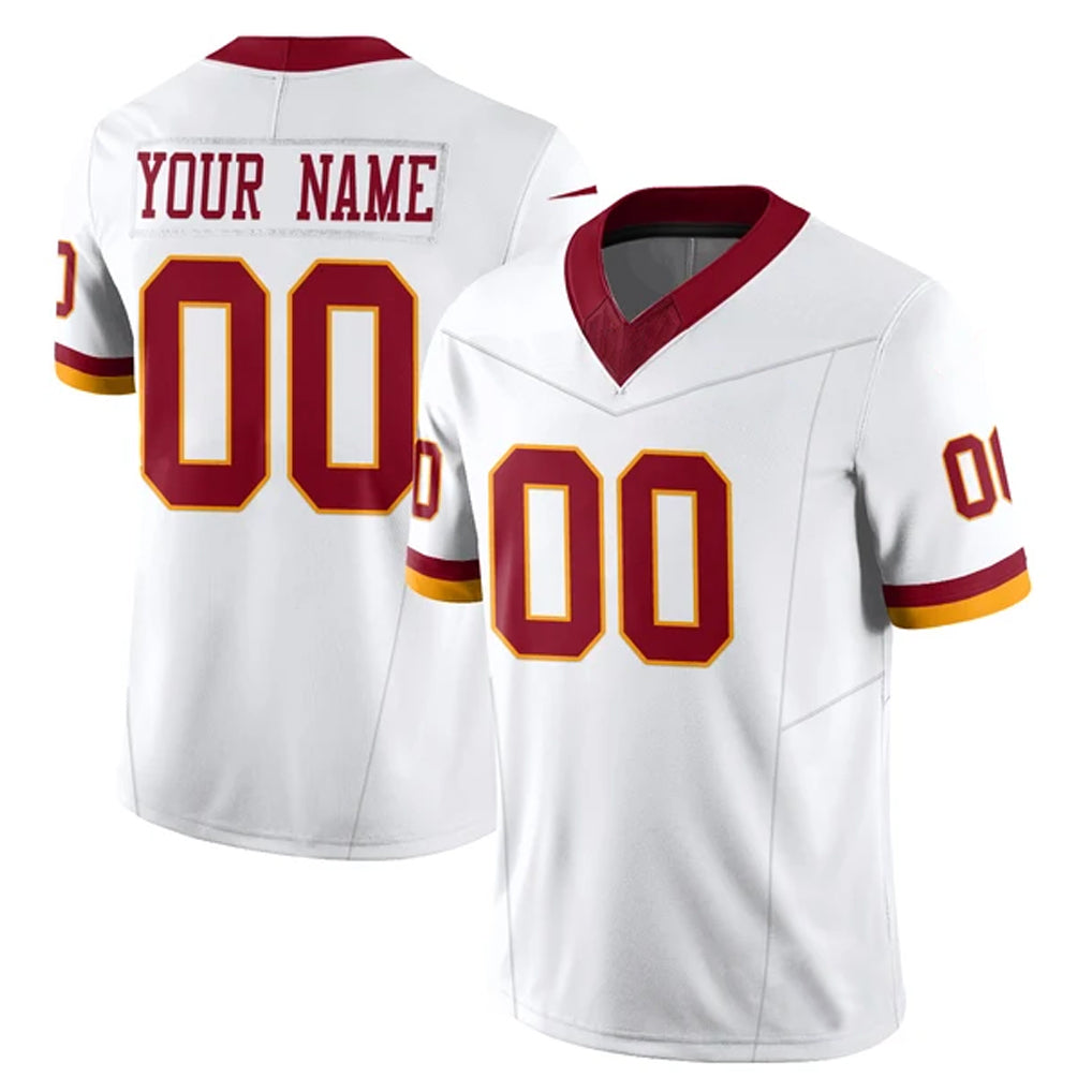 Mdoa Custom W.Commanders White Limited Vapor F.U.S.E. Home Game Any Name & Numbers Stitched Jerseys
