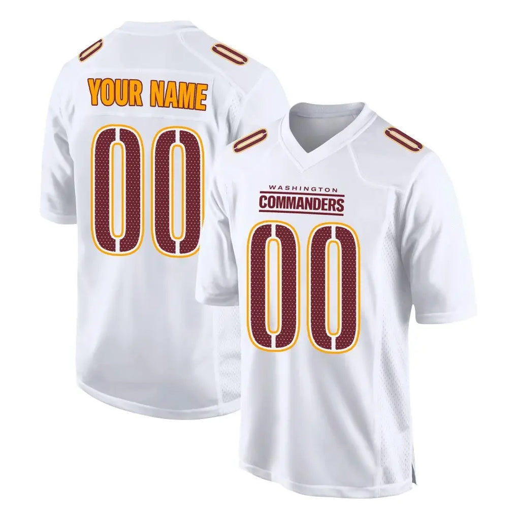 Mdoa Custom W.Commanders White Tundra Fashion Home Game Any Name & Numbers Stitched Jerseys