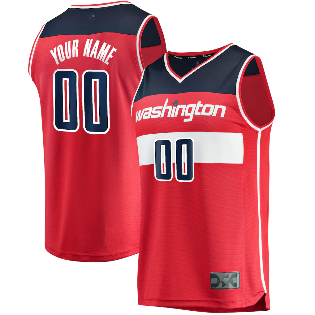 Mdoa Custom W.Wizards Red Fast Break Replica Jerseys - Icon Edition