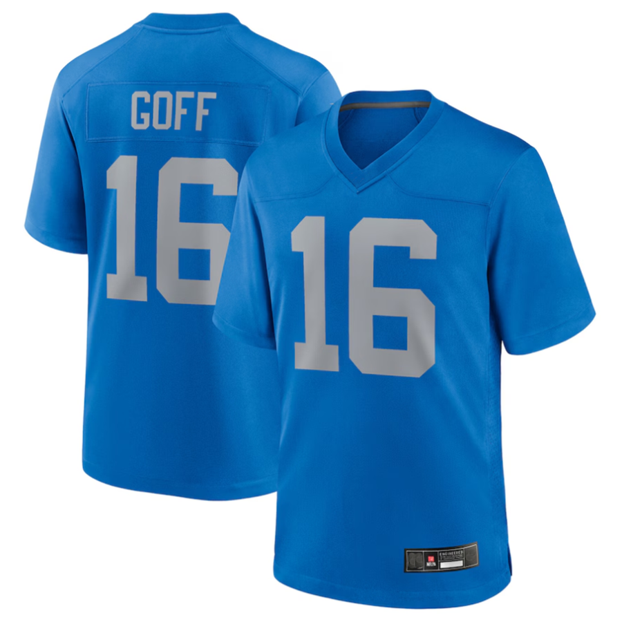 Mdoa D.Lions #16 Jared Goff Blue Alternate Game Jersey Blue Player Stitched Jerseys