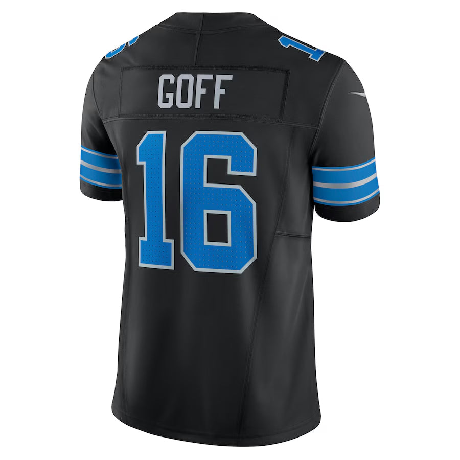 Mdoa D.Lions #16 Jared Goff Player Black Vapor F.U.S.E. Limited Stitched Jerseys