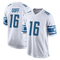 Mdoa D.Lions #16 Jared Goff Player White Home Game Stitched Jerseys