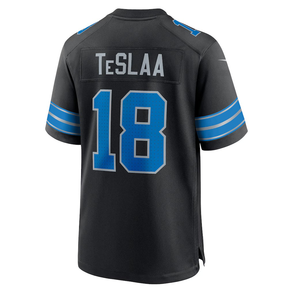 Mdoa D.Lions #18 Isaac TeSlaa Black Alternate Game Player Stitched Jerseys