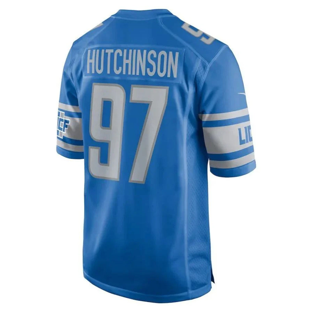Mdoa D.Lions #97 Aidan Hutchinson Player Blue Home Game Stitched Jerseys