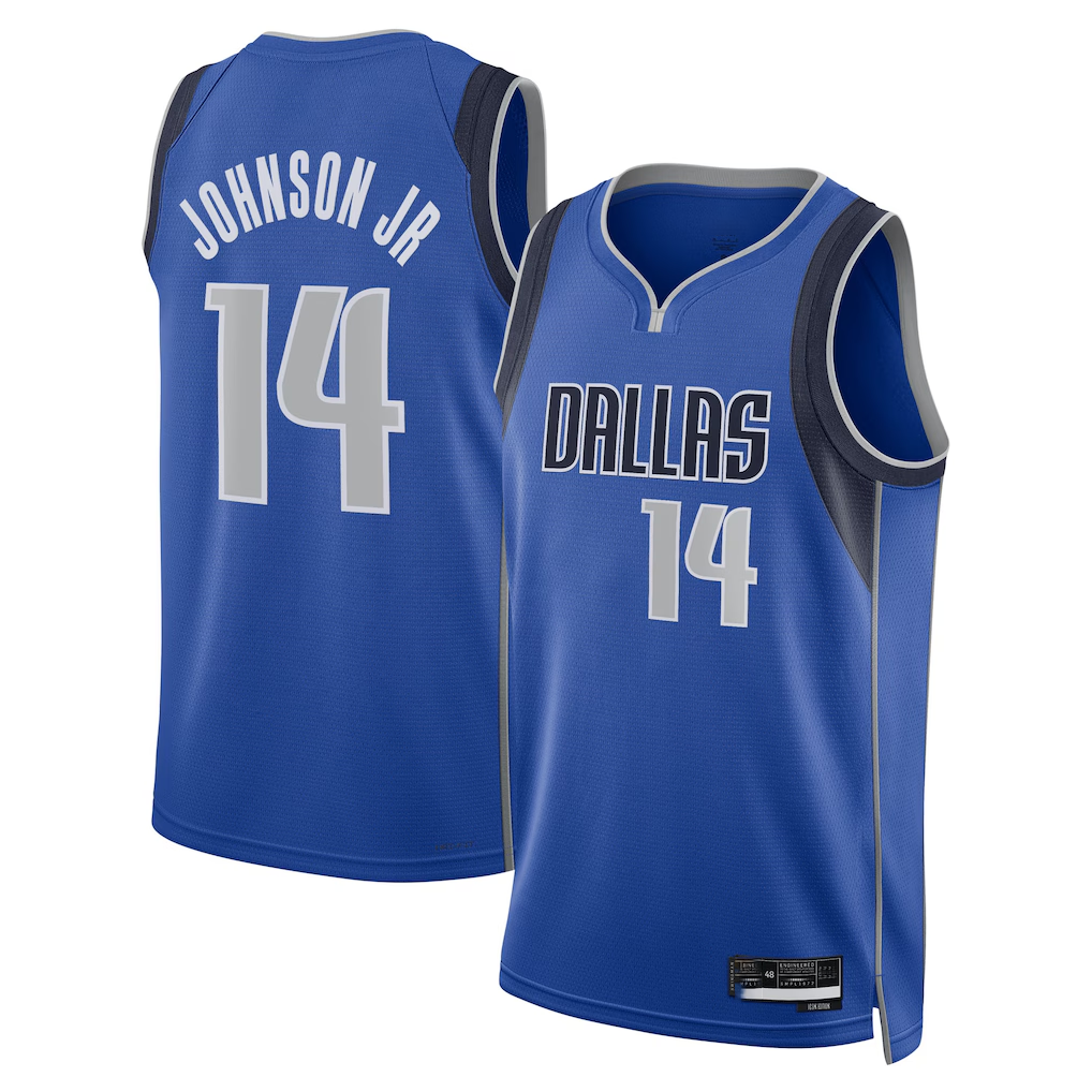 Mdoa D.Mavericks #14 Morez Johnson Jr. Blue Icon Swingman Stitched Jerseys
