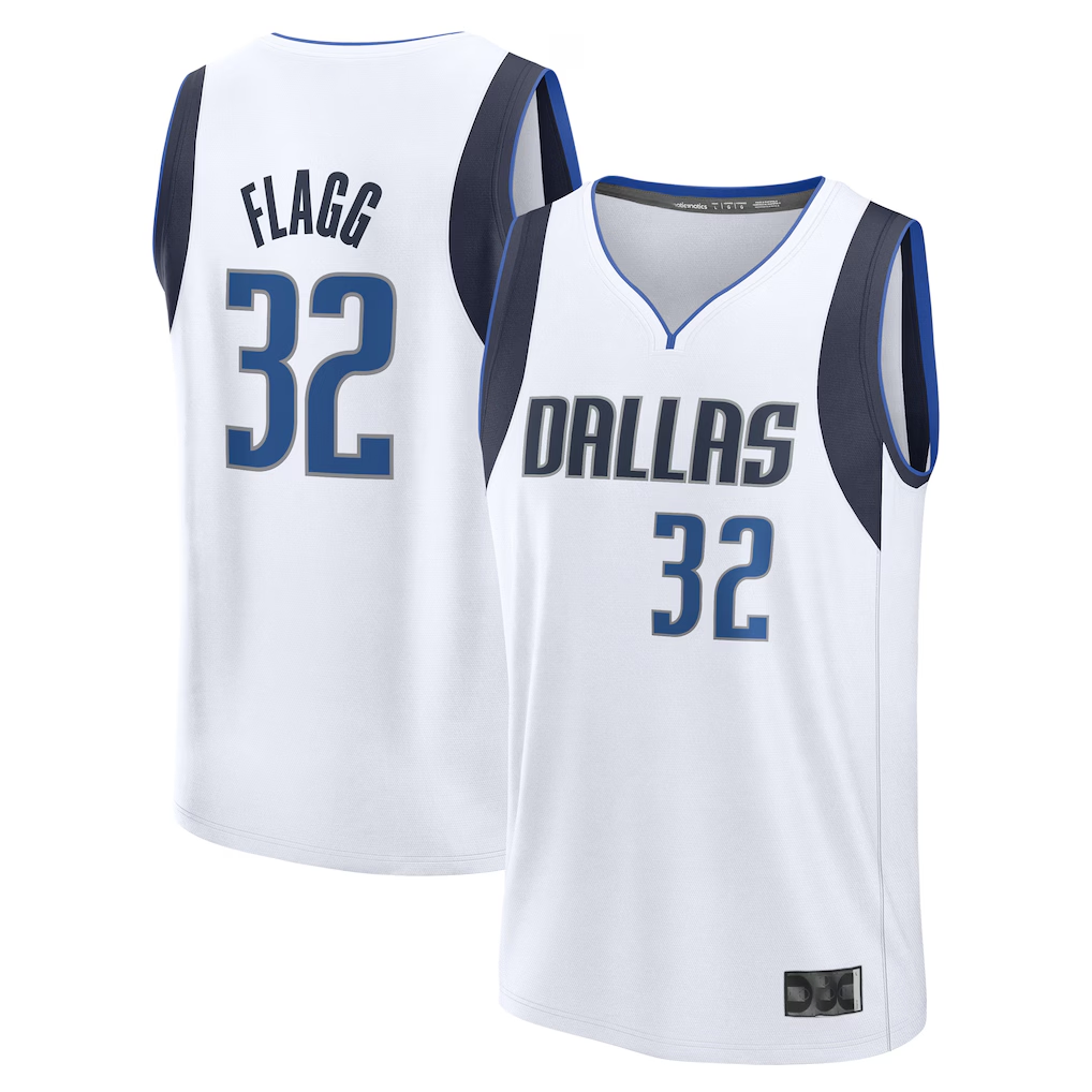 Mdoa D.Mavericks #32 Cooper Flagg White 2025 Draft First Round Pick Fast Break Replica Jerseys - Association Edition