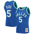 Mdoa D.Mavericks #5 Jason Kidd Mitchell & Ness Blue 1994-1995 Hardwood Classics Swingman Jerseys