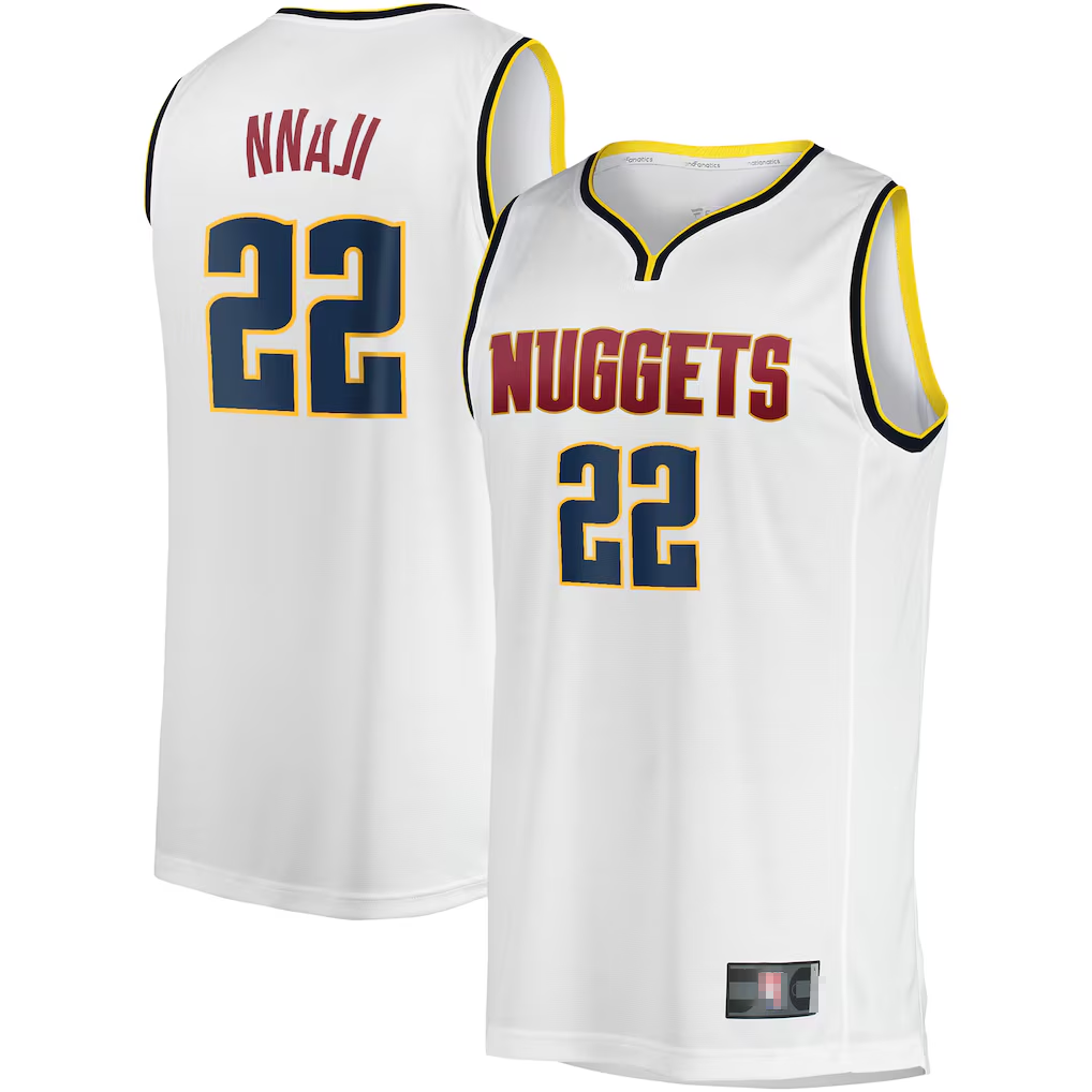 Mdoa D.Nuggets #22 Zeke Nnaji  White Fast Break Player Jerseys - Association Edition