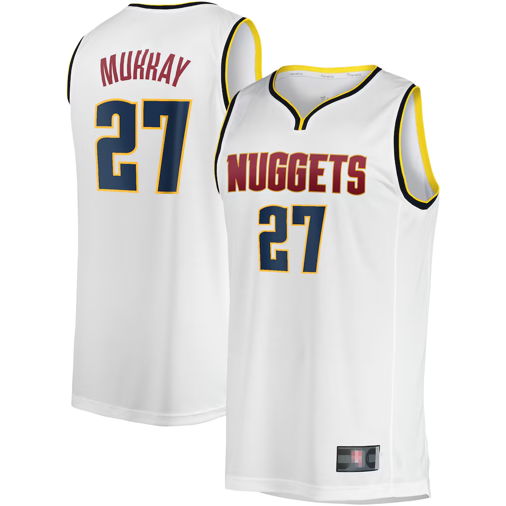 Mdoa D.Nuggets #27 Jamal Murray  White Fast Break Player Jerseys - Association Edition