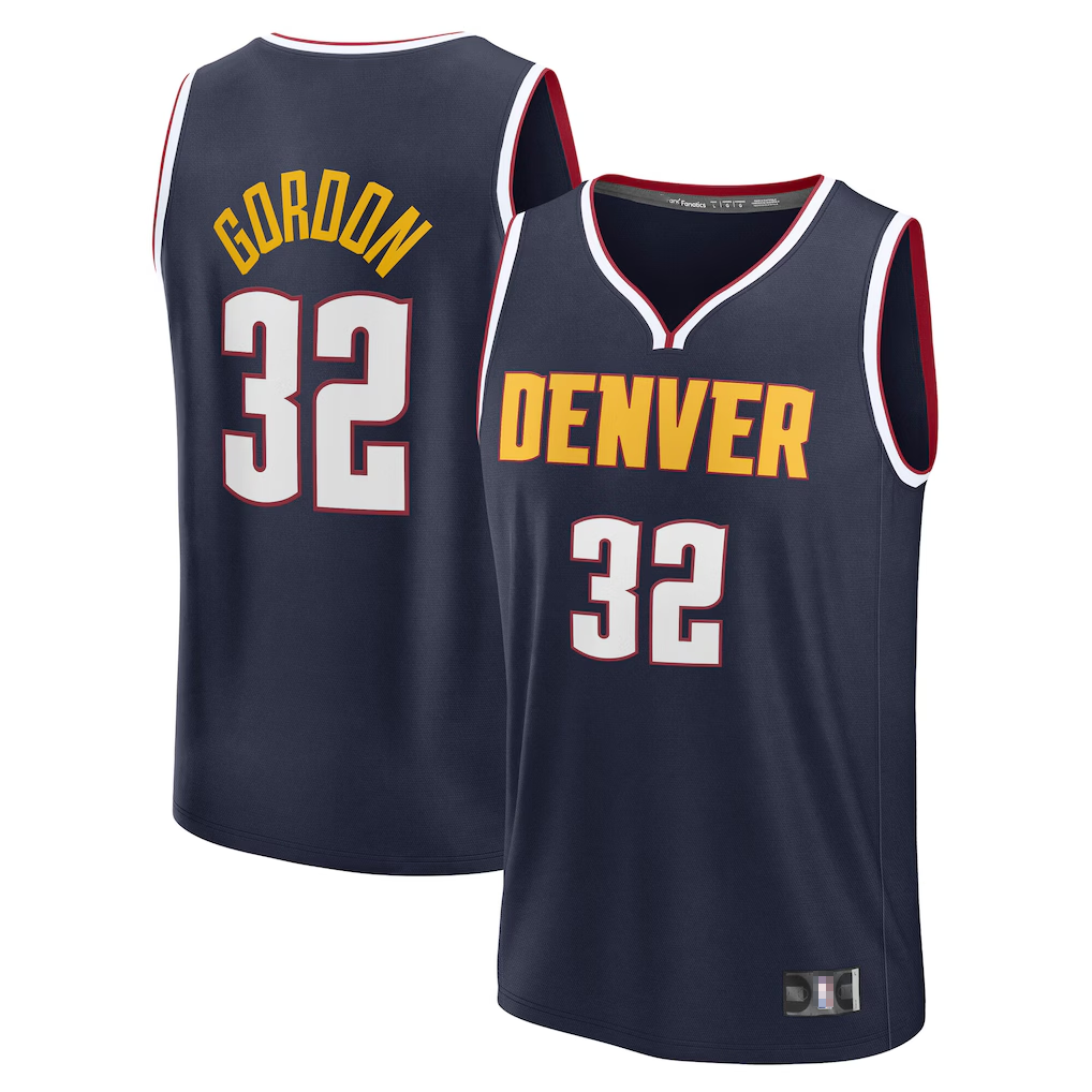 Mdoa D.Nuggets #32 Aaron Gordon Navy Fast Break Replica Jerseys - Icon Edition