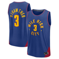 Mdoa D.Nuggets #3 Julian Strawther Blue Fast Break Replica Player Jerseys - Statement Edition