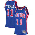 Mdoa D.Pistons #11 Isiah Thomas Mitchell & Ness Blue 198889 Hardwood Classics Swingman Jerseys