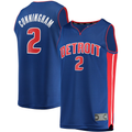 Mdoa D.Pistons #2 Cade Cunningham  Blue 2021 Draft First Round Pick Fast Break Replica Jerseys - Icon Edition