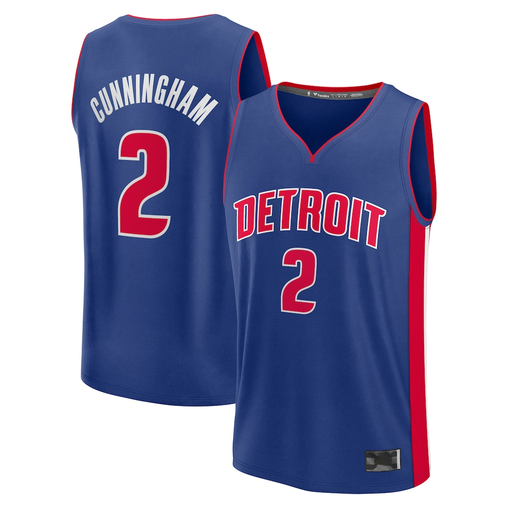 Mdoa D.Pistons #2 Cade Cunningham  Blue Fast Break Replica Player Jerseys - Icon Edition