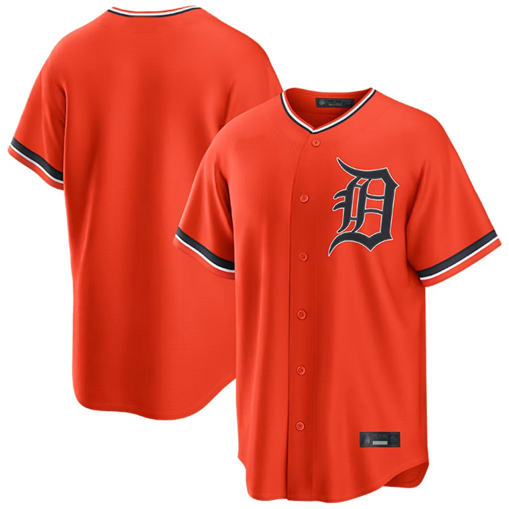 Mdoa D.Tigers Orange Home Game Blank Player Stitched Jerseys